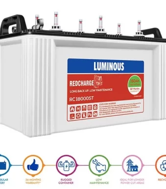 Luminous 150Ah Short Tubular Battery RC18000ST