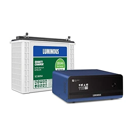 Luminous Zelio+ 1100 Inverter and Shakti Charge 150ah Tall Tubular Battery