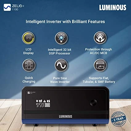 Luminous-zelio-1100-pure-sine-wave-inverter-with-luminous-shakti-charge-battery