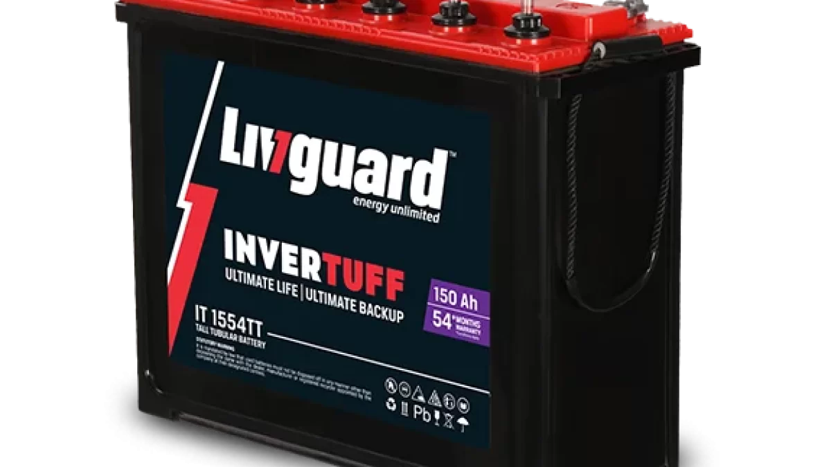 Livguard 150Ah Invertuff IT 1554TT Tall Tubular Battery Inverter and Battery Solar Panel Home UPS