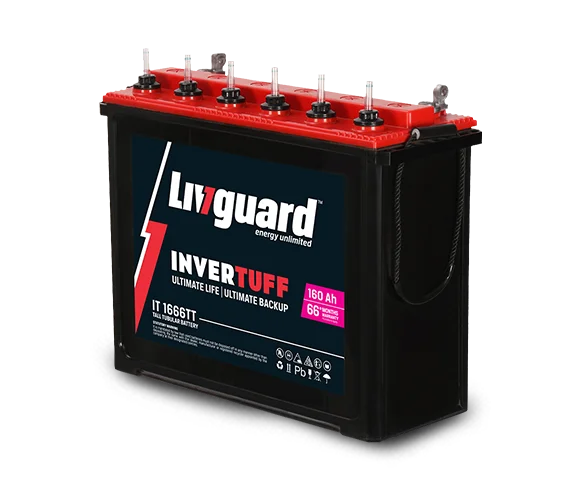 Livguard Invertuff IT 1666TT 160AH Tall Tubular Battery