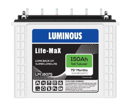 Luminous LifeMax 150Ah Lm18075 Tall Tubular Battery