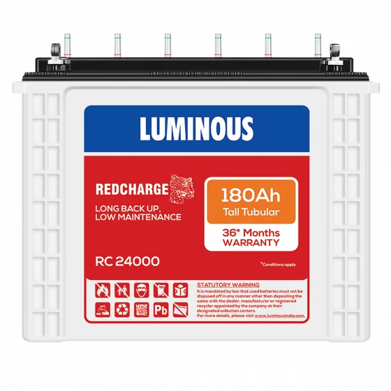 Luminous 180Ah RC24000 Tall Tubular Battery