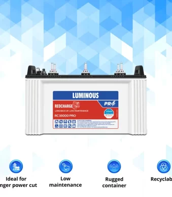 Luminous RC 16000 Pro 150Ah Tall Tubular Battery