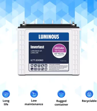 Luminous-160-Ah-Tall-Tubular-Inverter-Battery