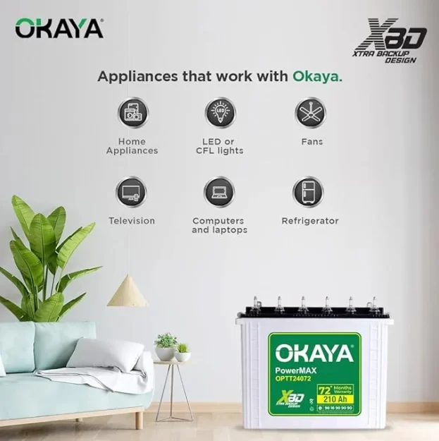 OKAYA OPTT24072 210Ah Inverter Battery