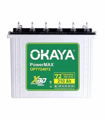 OKAYA PowerMAX OPTT24072 210Ah Inverter Battery