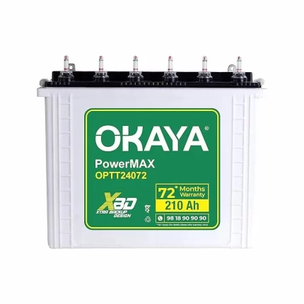 OKAYA PowerMAX OPTT24072 210Ah Inverter Battery
