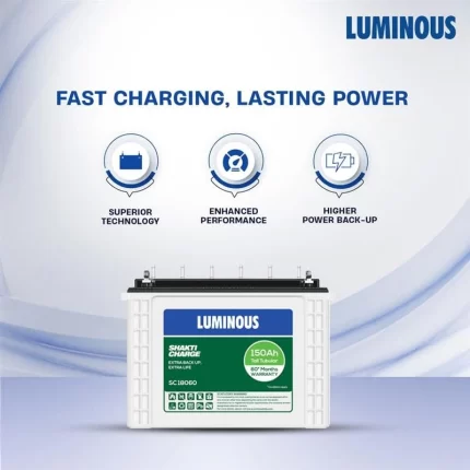 Luminous hakti Charge SC 18060 Tall Tubular 150Ah Battery
