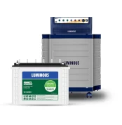 Luminous (Power Sine 1100 Pure Sine Wave 900VA/12V Inverter, Shakti Charge SC 18060 Tall Tubular 150Ah Battery with Trolley)