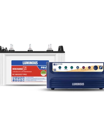 Luminous Power Sine 800 Pure Sine Wave 700VA/12V Inverter + RC18000ST PRO 150Ah Short Tabular Battery 36M Inverter & 48M Battery Warranty