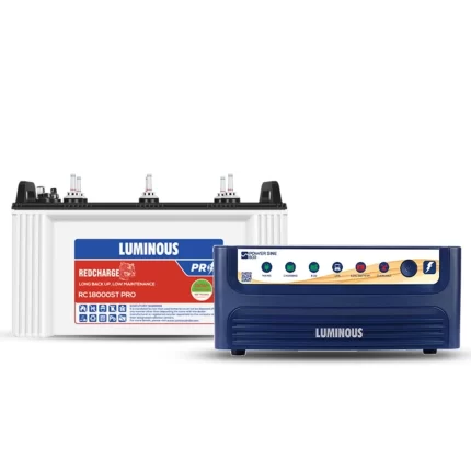 Luminous Power Sine 800 Pure Sine Wave 700VA/12V Inverter + RC18000ST PRO 150Ah Short Tabular Battery 36M Inverter & 48M Battery Warranty